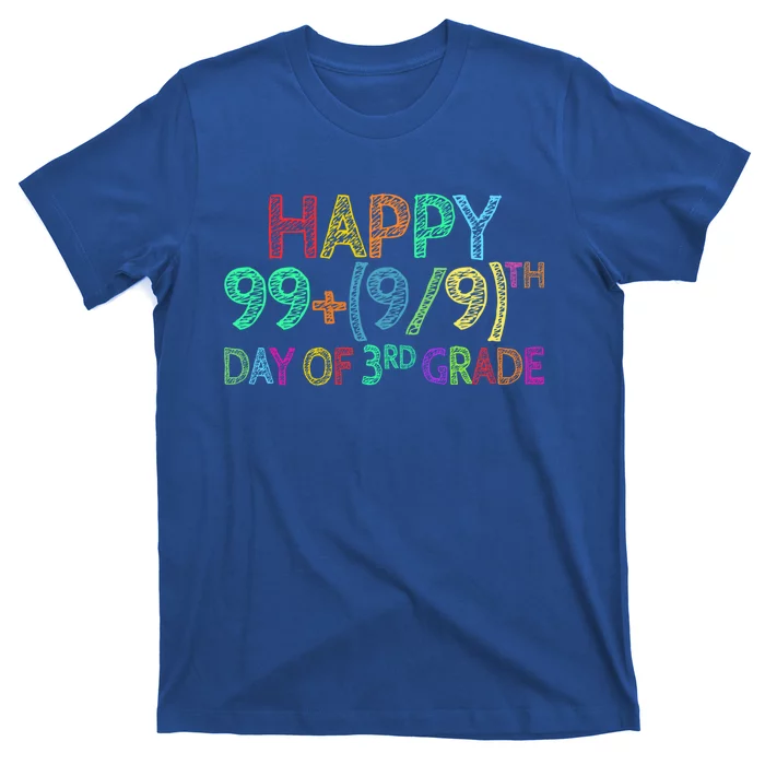 100th Day Of 3rd Grade Math Teacher 100 Days Gift T-Shirt