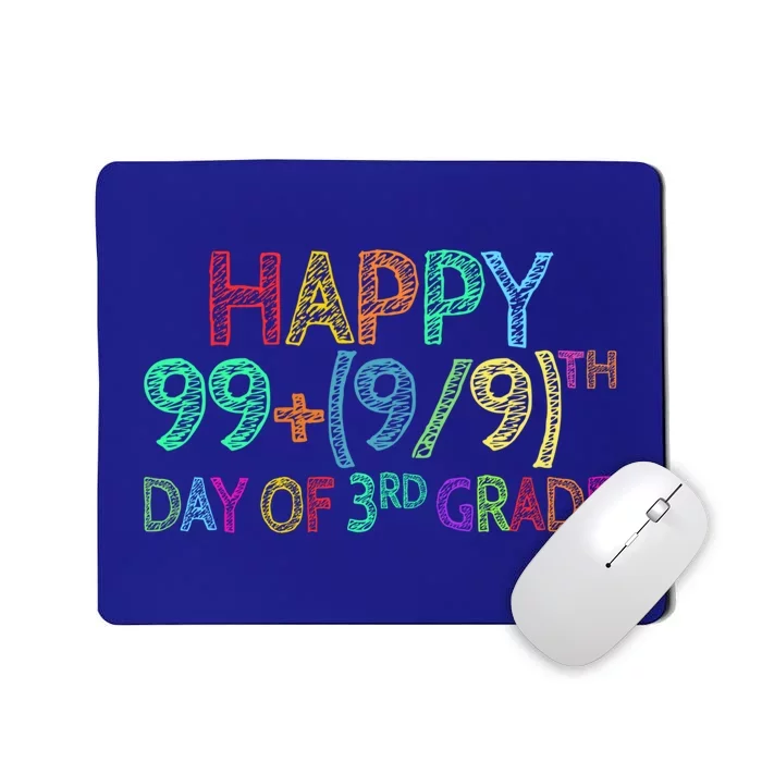 100th Day Of 3rd Grade Math Teacher 100 Days Gift Mousepad