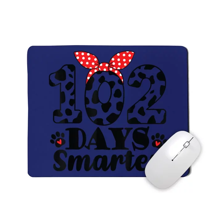 102nd Day Of School Teacher Dalmatian 100 Days Smarter Mousepad