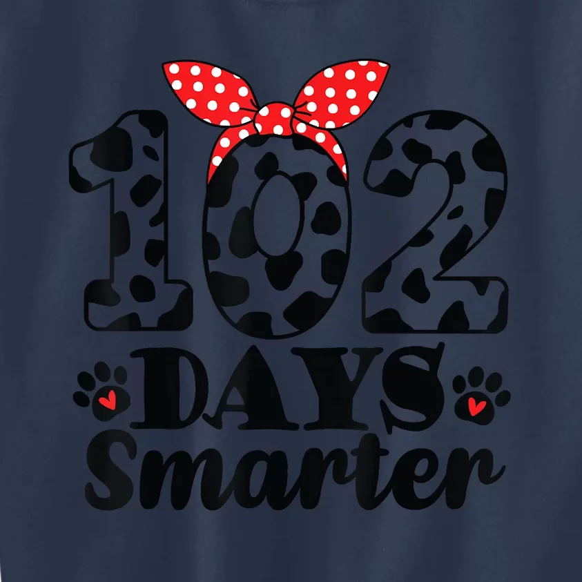 102nd Day Of School Teacher Dalmatian 100 Days Smarter Kids Sweatshirt