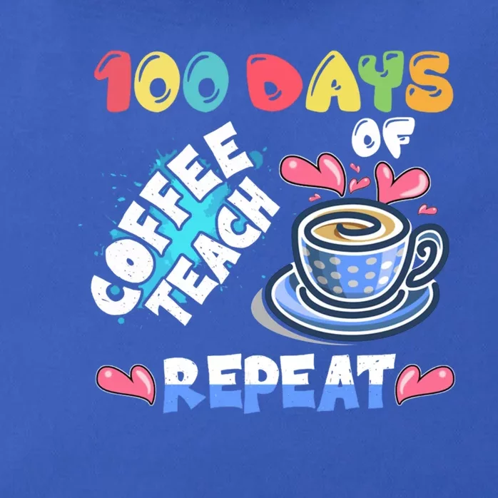 100 Days Of Coffee Teach Repeat Back To School Gift Zip Tote Bag