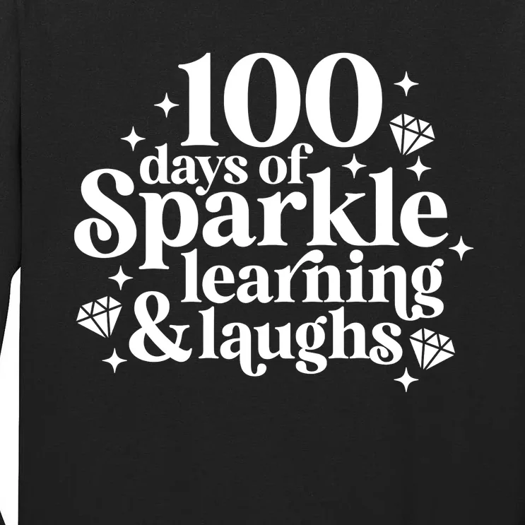 100 Days Of Learning And Laughs School Celebration Tall Long Sleeve T-Shirt