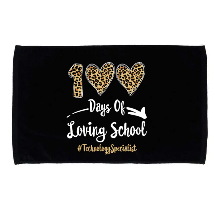 100 Days Of Loving School 100th Day Technology Specialist Great Gift Microfiber Hand Towel