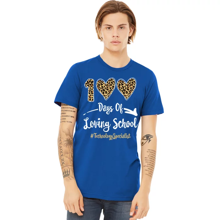 100 Days Of Loving School 100th Day Technology Specialist Great Gift Premium T-Shirt