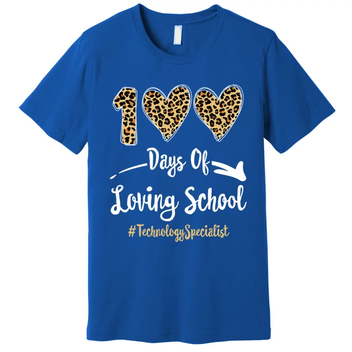 100 Days Of Loving School 100th Day Technology Specialist Great Gift Premium T-Shirt