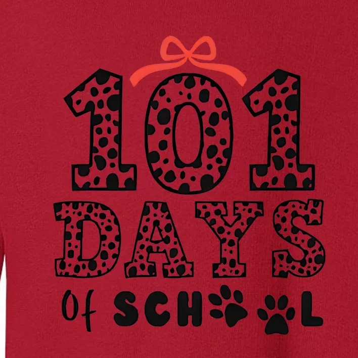 101 Days Of School Cute Dalmatian Dog Lover Back To School Toddler Sweatshirt