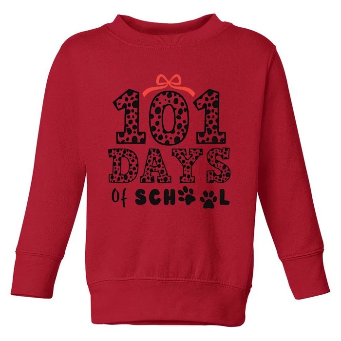 101 Days Of School Cute Dalmatian Dog Lover Back To School Toddler Sweatshirt