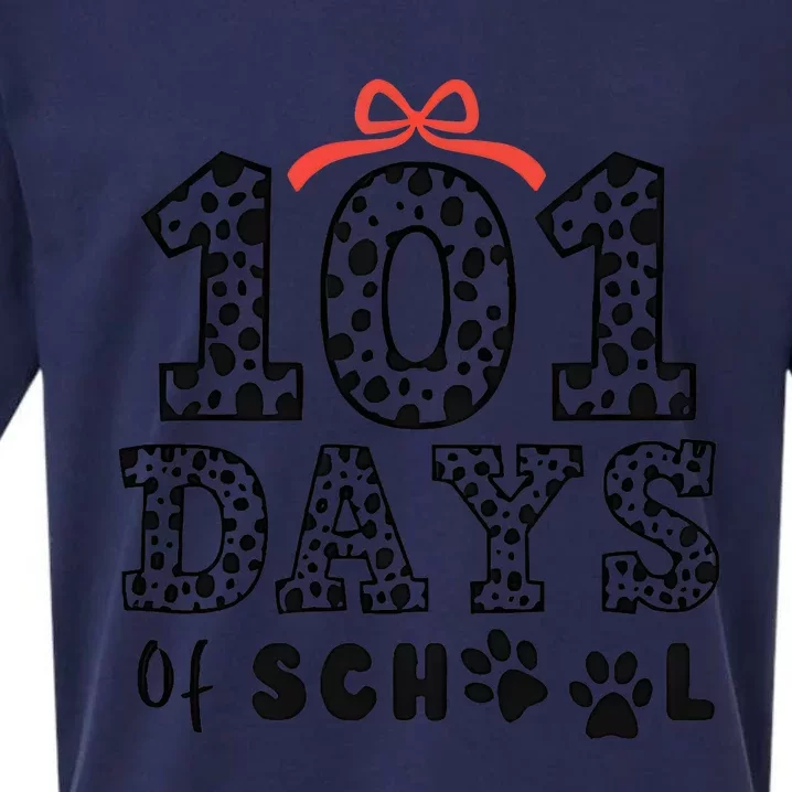 101 Days Of School Cute Dalmatian Dog Lover Back To School Sueded Cloud Jersey T-Shirt