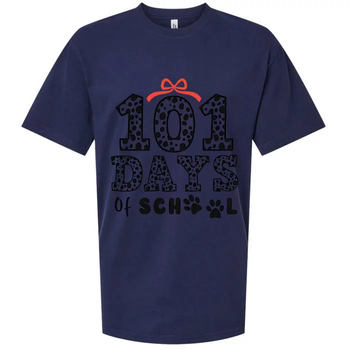 101 Days Of School Cute Dalmatian Dog Lover Back To School Sueded Cloud Jersey T-Shirt