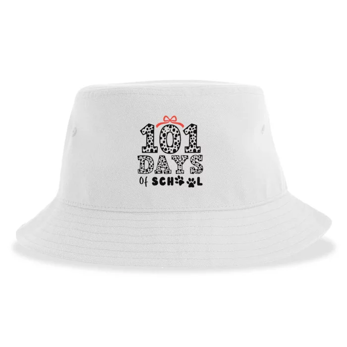 101 Days Of School Cute Dalmatian Dog Lover Back To School Sustainable Bucket Hat