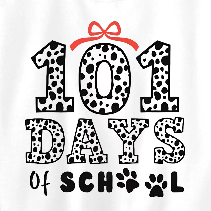 101 Days Of School Cute Dalmatian Dog Lover Back To School Kids Sweatshirt