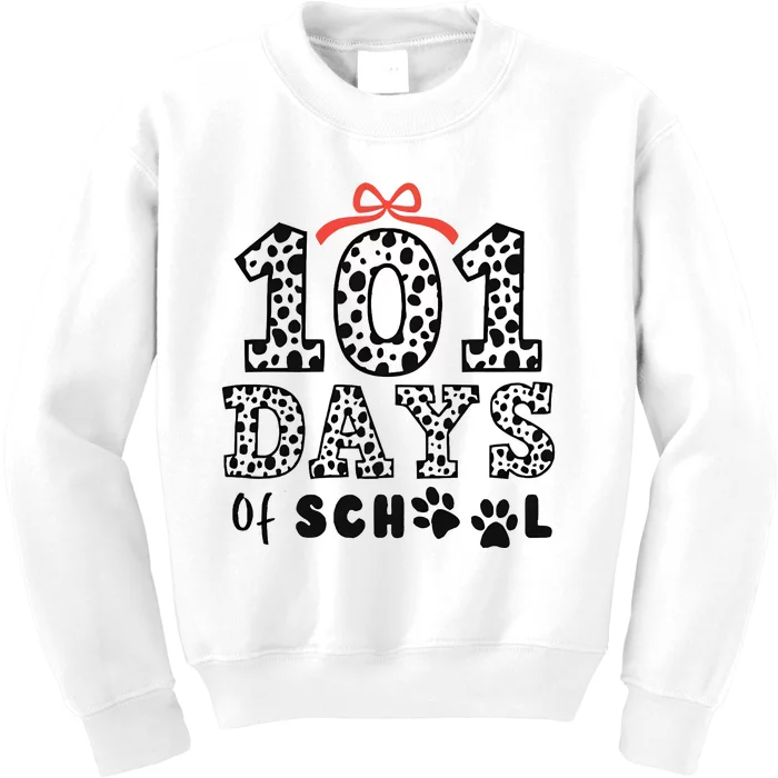 101 Days Of School Cute Dalmatian Dog Lover Back To School Kids Sweatshirt