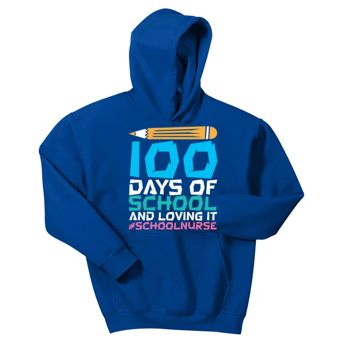 100 Days Of School And Loving It School Nurse Cute Gift Kids Hoodie