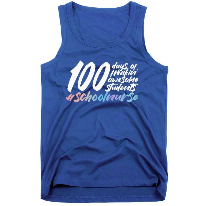 100 Days Of School Cute School Nurse Gift Tank Top