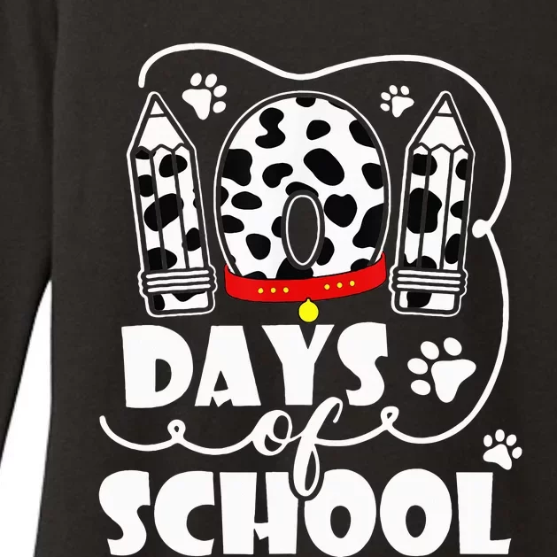 101 days of school dalmatian dog 100 days smarter teachers Womens CVC Long Sleeve Shirt