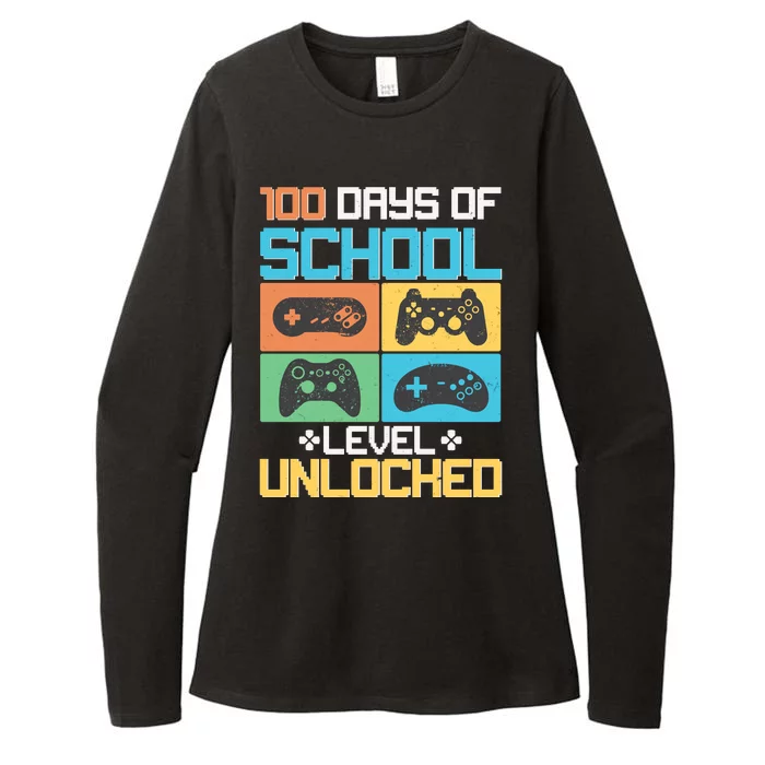 100 Days Of School Level Unlocked Video Game Fan Womens CVC Long Sleeve Shirt