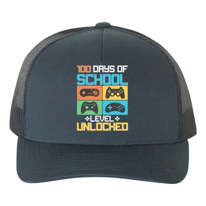 100 Days Of School Level Unlocked Video Game Fan Yupoong Adult 5-Panel Trucker Hat