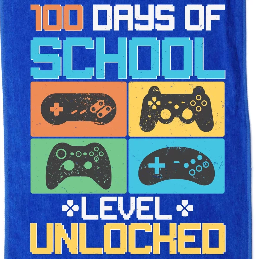 100 Days Of School Level Unlocked Video Game Fan Platinum Collection Golf Towel