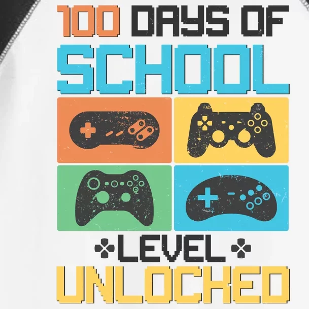 100 Days Of School Level Unlocked Video Game Fan Toddler Fine Jersey T-Shirt