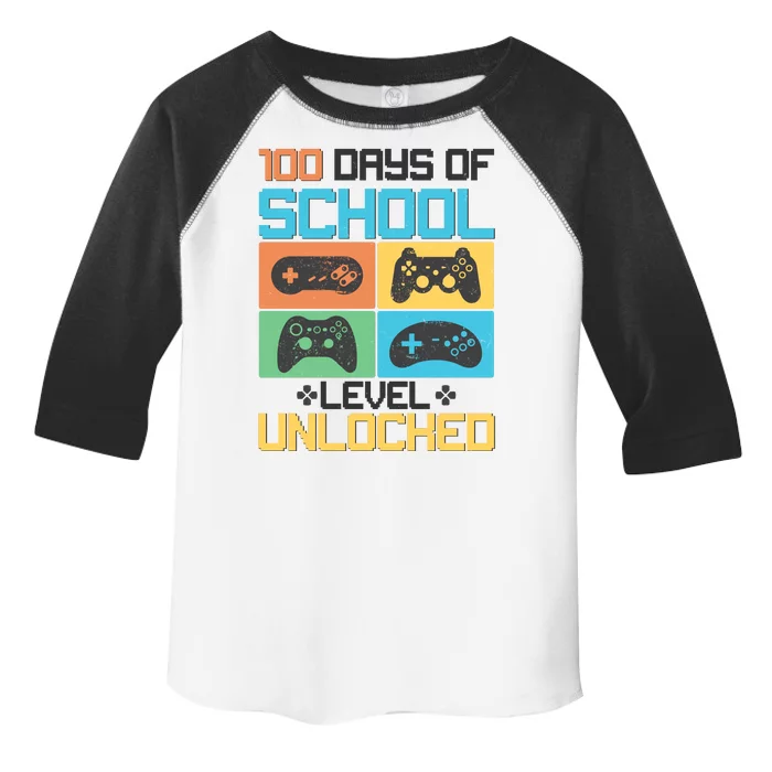 100 Days Of School Level Unlocked Video Game Fan Toddler Fine Jersey T-Shirt