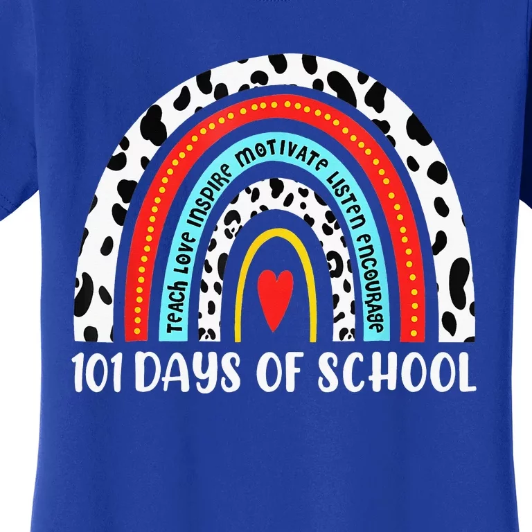 100 Days Of School Dalmatian Dog 100 Days Smarter Women's T-Shirt