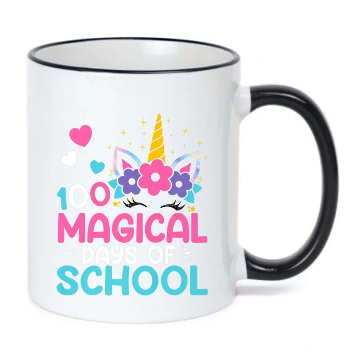 100th Day Of Kindergarten Gift 100 Magical Days Gift Black Color Changing Mug