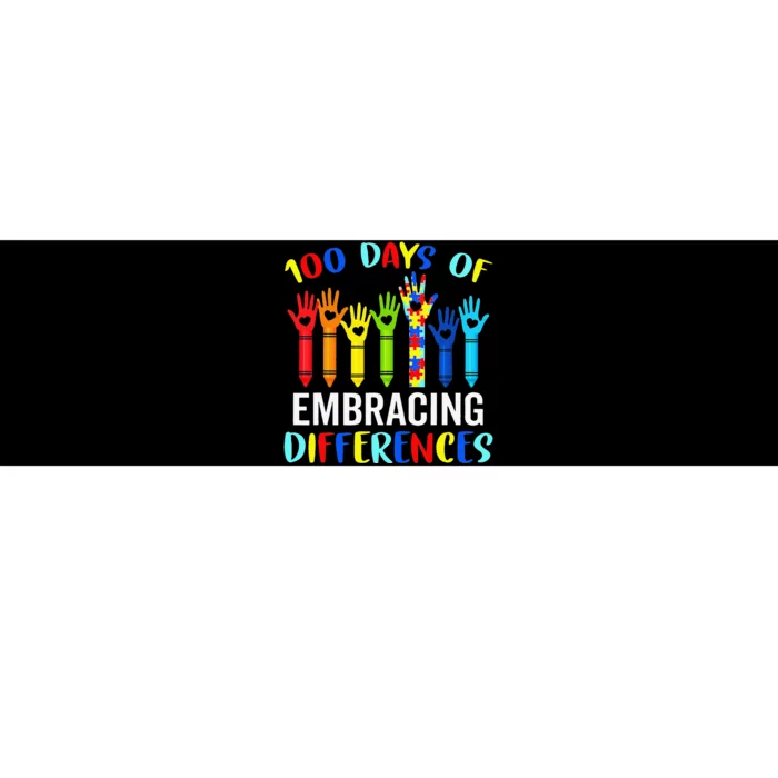 100 Days Of Embracing Differences Autism Awareness Teacher Gift Bumper Sticker