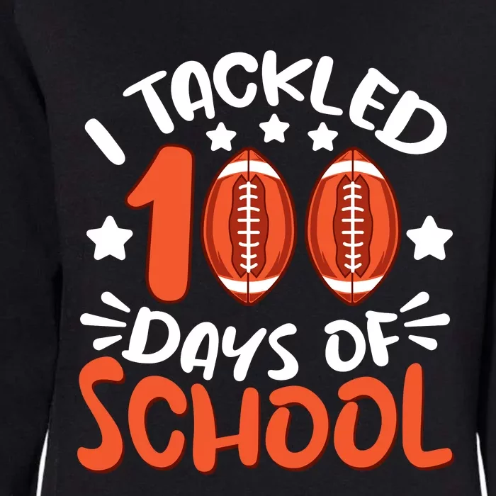 100 Days Of School Football Boy Girl Womens California Wash Sweatshirt