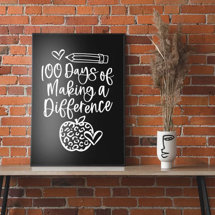 100 Days Of Making A Difference 100 Days Of School Poster