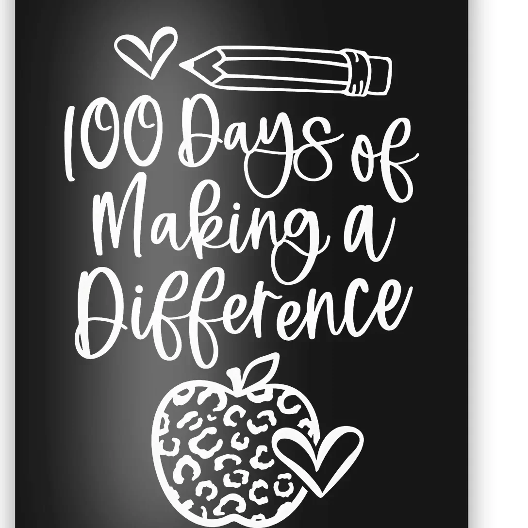 100 Days Of Making A Difference 100 Days Of School Poster