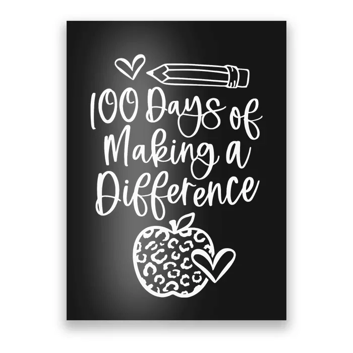 100 Days Of Making A Difference 100 Days Of School Poster