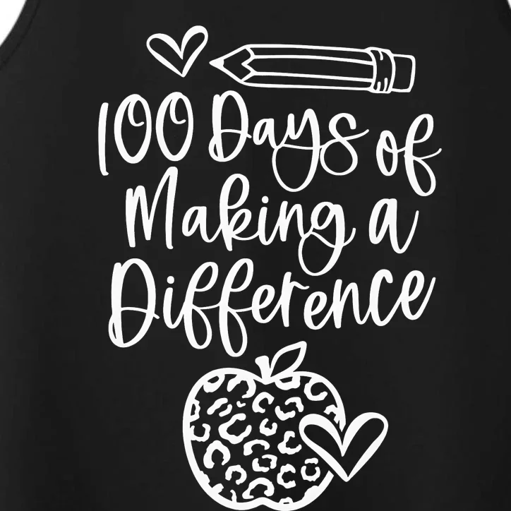 100 Days Of Making A Difference 100 Days Of School Performance Tank