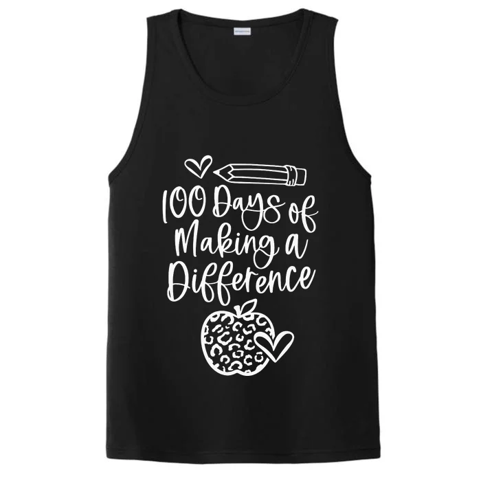 100 Days Of Making A Difference 100 Days Of School Performance Tank