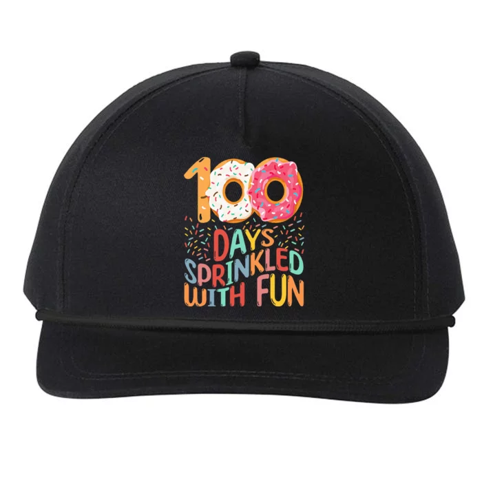 100 Days Of School Kindergarten 100th Day Of School Snapback Five-Panel Rope Hat