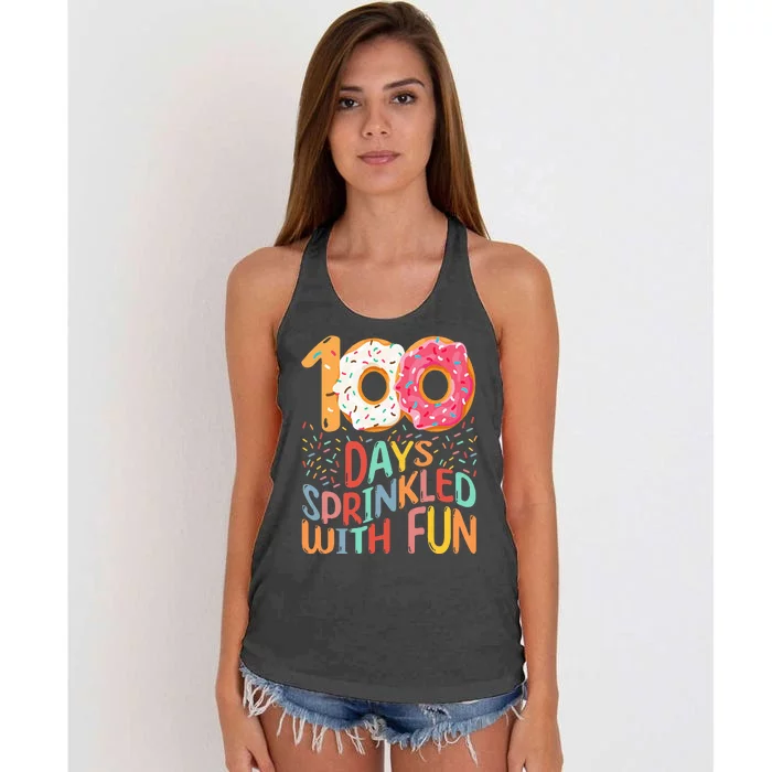 100 Days Of School Kindergarten 100th Day Of School Women's Knotted Racerback Tank