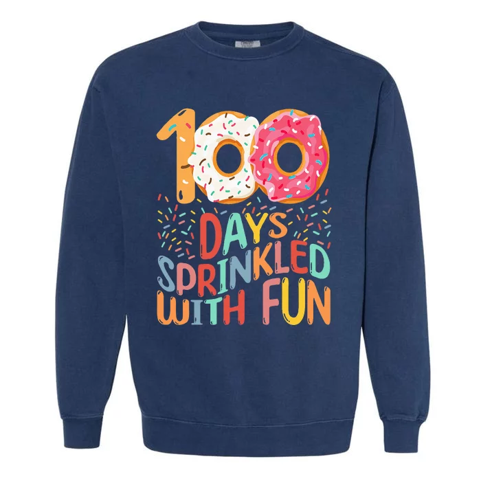 100 Days Of School Kindergarten 100th Day Of School Garment-Dyed Sweatshirt