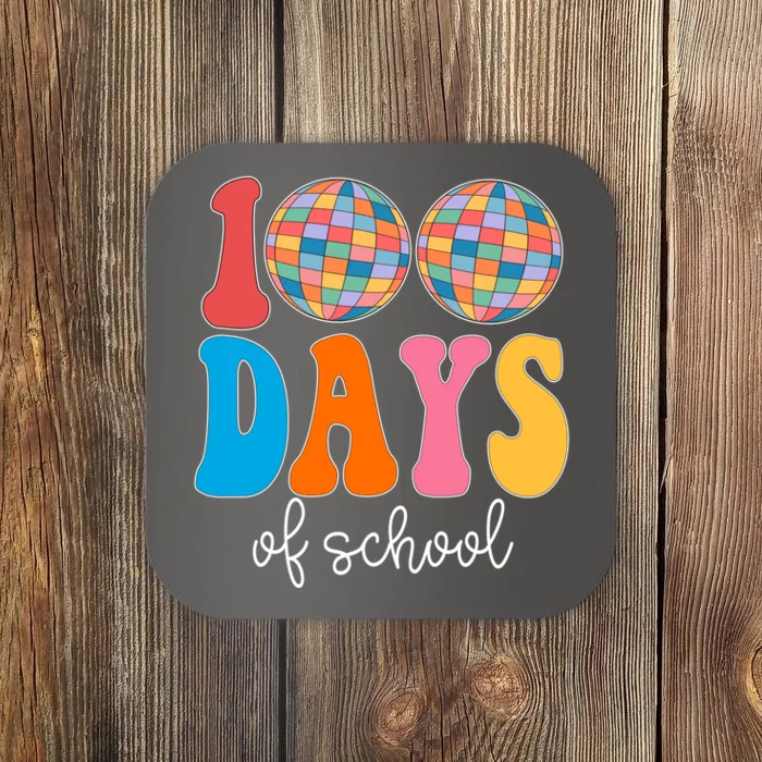 100 Days Of School Disco Celebration Coaster