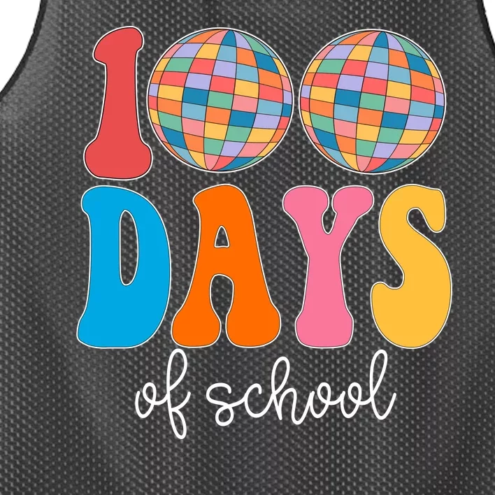 100 Days Of School Disco Celebration Mesh Reversible Basketball Jersey Tank