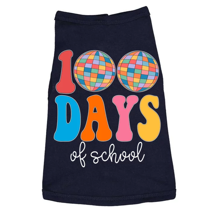 100 Days Of School Disco Celebration Doggie Tank