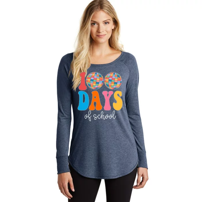 100 Days Of School Disco Celebration Women's Perfect Tri Tunic Long Sleeve Shirt