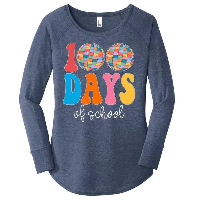 100 Days Of School Disco Celebration Women's Perfect Tri Tunic Long Sleeve Shirt