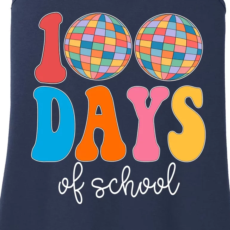 100 Days Of School Disco Celebration Ladies Essential Tank