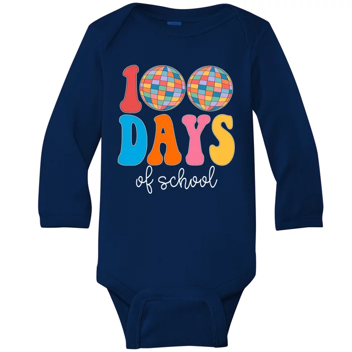 100 Days Of School Disco Celebration Baby Long Sleeve Bodysuit