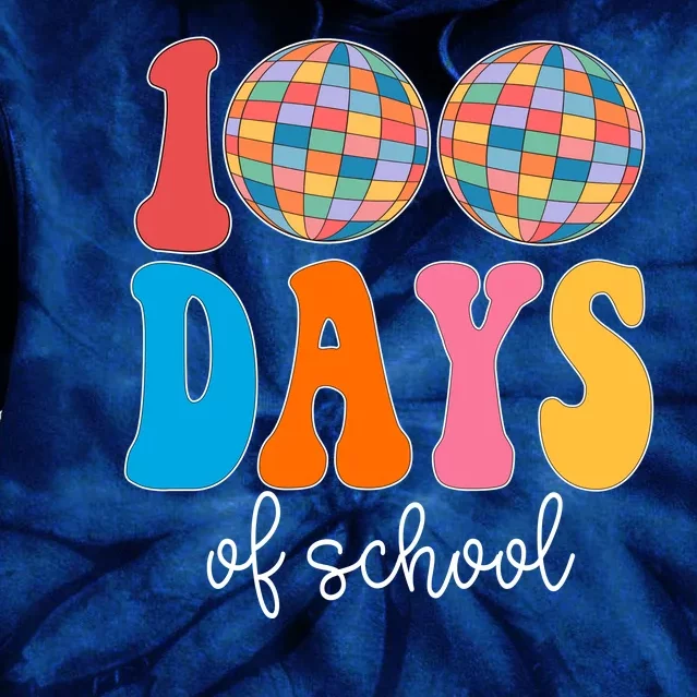 100 Days Of School Disco Celebration Tie Dye Hoodie