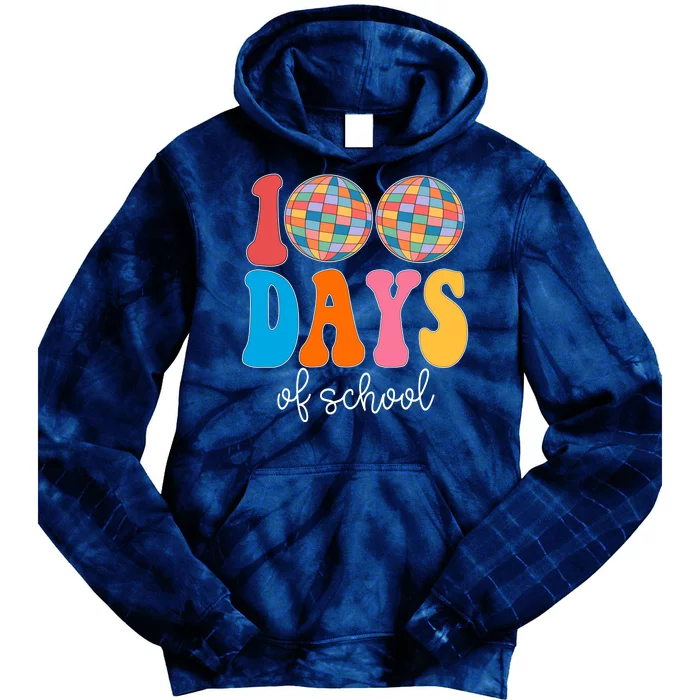 100 Days Of School Disco Celebration Tie Dye Hoodie