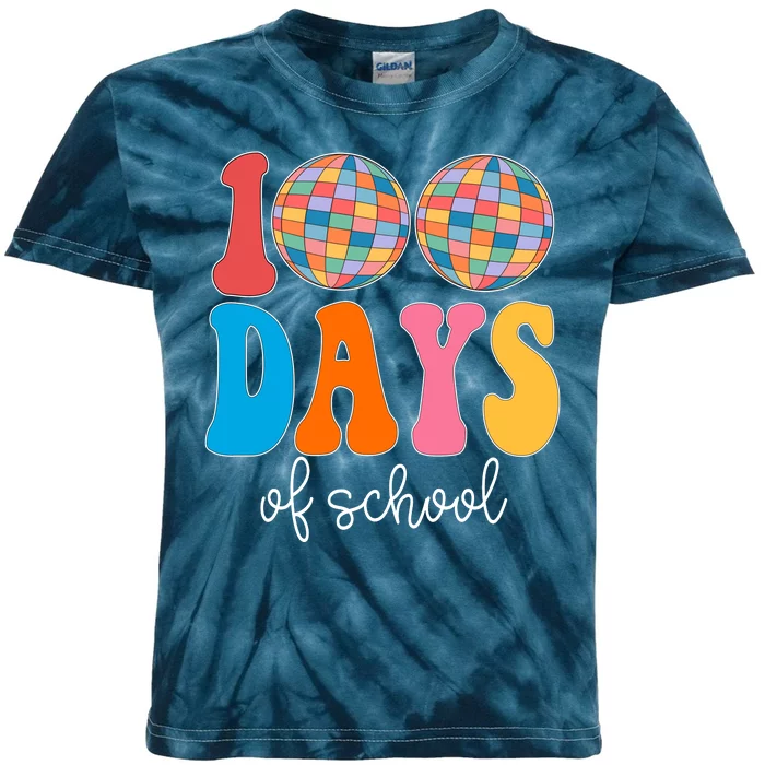 100 Days Of School Disco Celebration Kids Tie-Dye T-Shirt