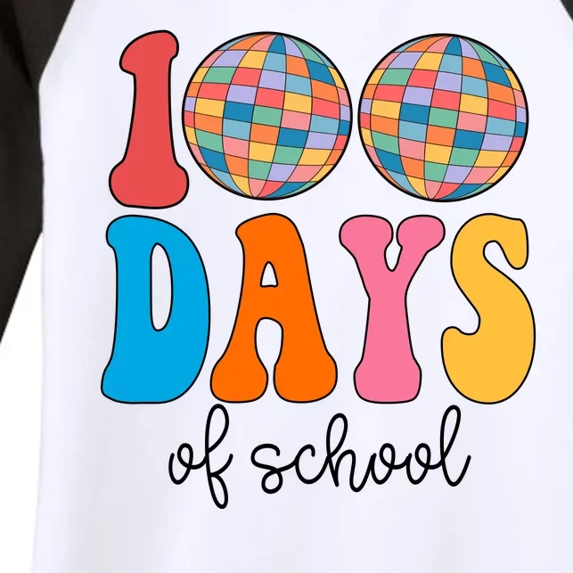 100 Days Of School Disco Celebration Women's Tri-Blend 3/4-Sleeve Raglan Shirt