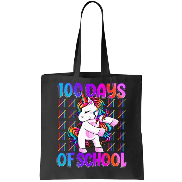 100 Days Of School Unicorn 100 Days Smarter 100th Day Tote Bag