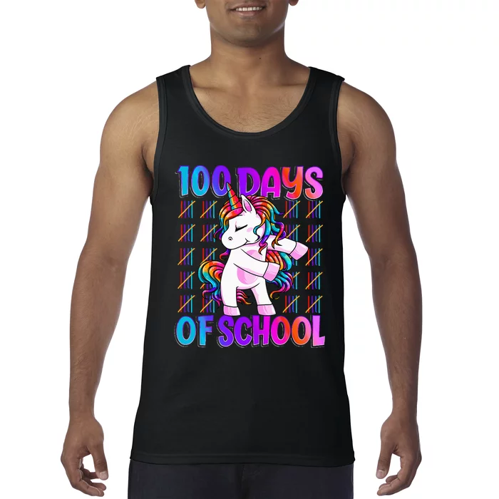 100 Days Of School Unicorn 100 Days Smarter 100th Day Tank Top