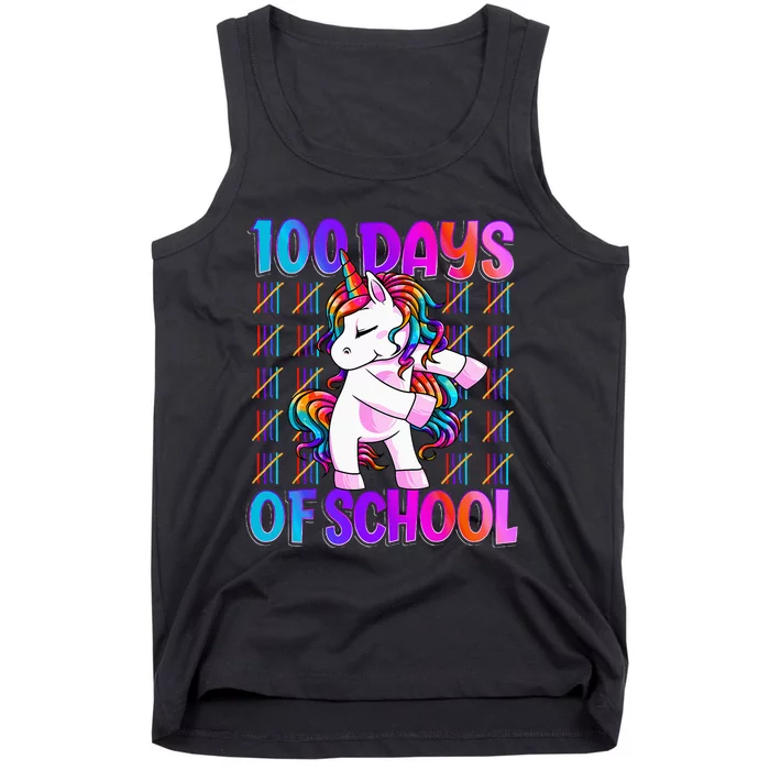 100 Days Of School Unicorn 100 Days Smarter 100th Day Tank Top